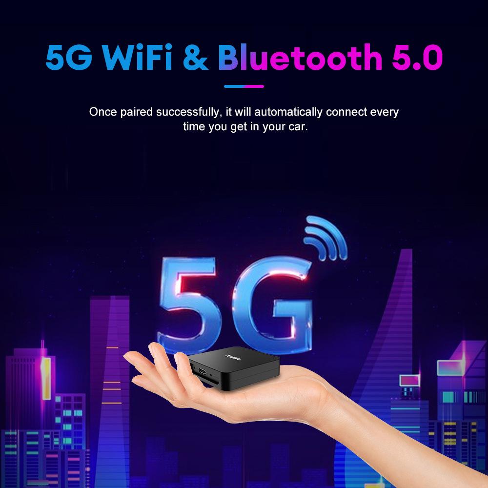 Kebidumei 2 in 1 Box Wireless CarPlay Android Auto Wireless Adapter For Mazda Toyota Mercedes Peugeot Volvo Support Netflix