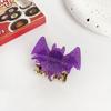 Zinc Zinc Alloy Halloween Bat Hair Claw Dazzling Colors Bat Wings Hair Claw Shiny Acrylic Shark Clip  School