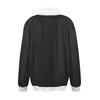 Women's Fashion Color Block Long Sleeve Loose Slit Half Turtleneck Sweatshirt Top