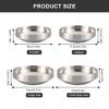 4Pcs Double Layer Small Plates Round Seasoning Dishes Stainless Steels Rice Bowl Appetizer Plates Easy to Clean