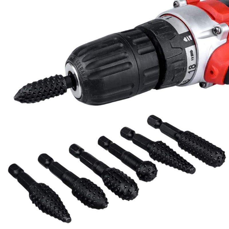 Efficient Hexagonal Shank Rotary Burr Rasp Set for Professional Wood Carving Sculpting & Detailed Finishing In Woodwork