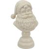 Santa Bust Figurine Craft Decoration Lightweight Christmas Statue White Ornament Compact Size Versatile Bookshelf, or
