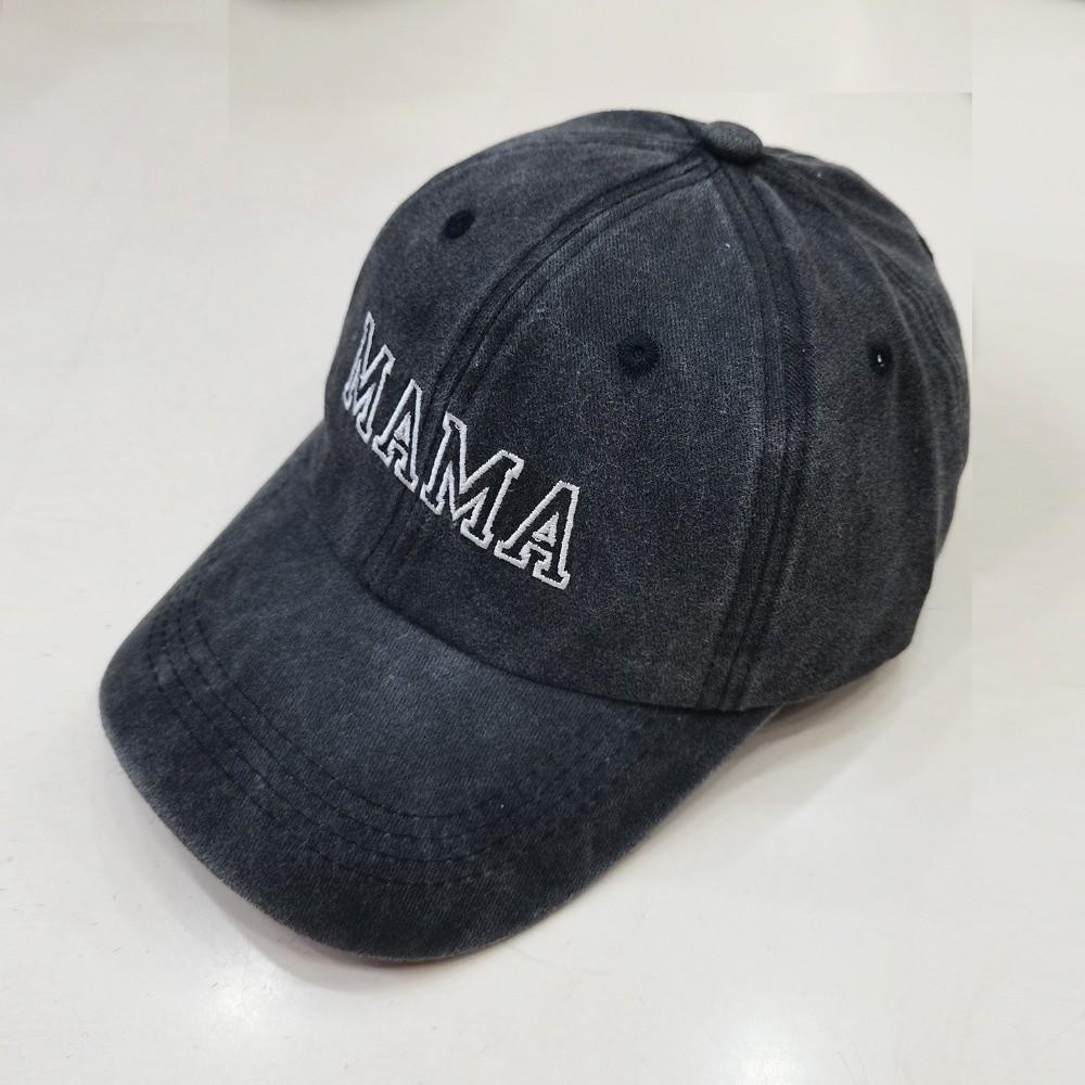Modische gewaschene Baumwoll-DAD MAMA MINI Stickerei Kappen Verstellbare Vintage Baseballkappe Atmungsaktiv Eltern-Unisex Baseballmützen Geschenke