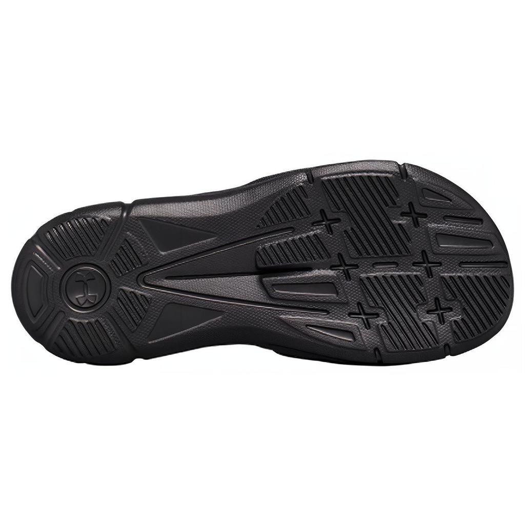 Under Armour Sandalias de Diapositiva Cómodas de Suela de Goma Calzado de Mujer Negro Rojo 1287319-004