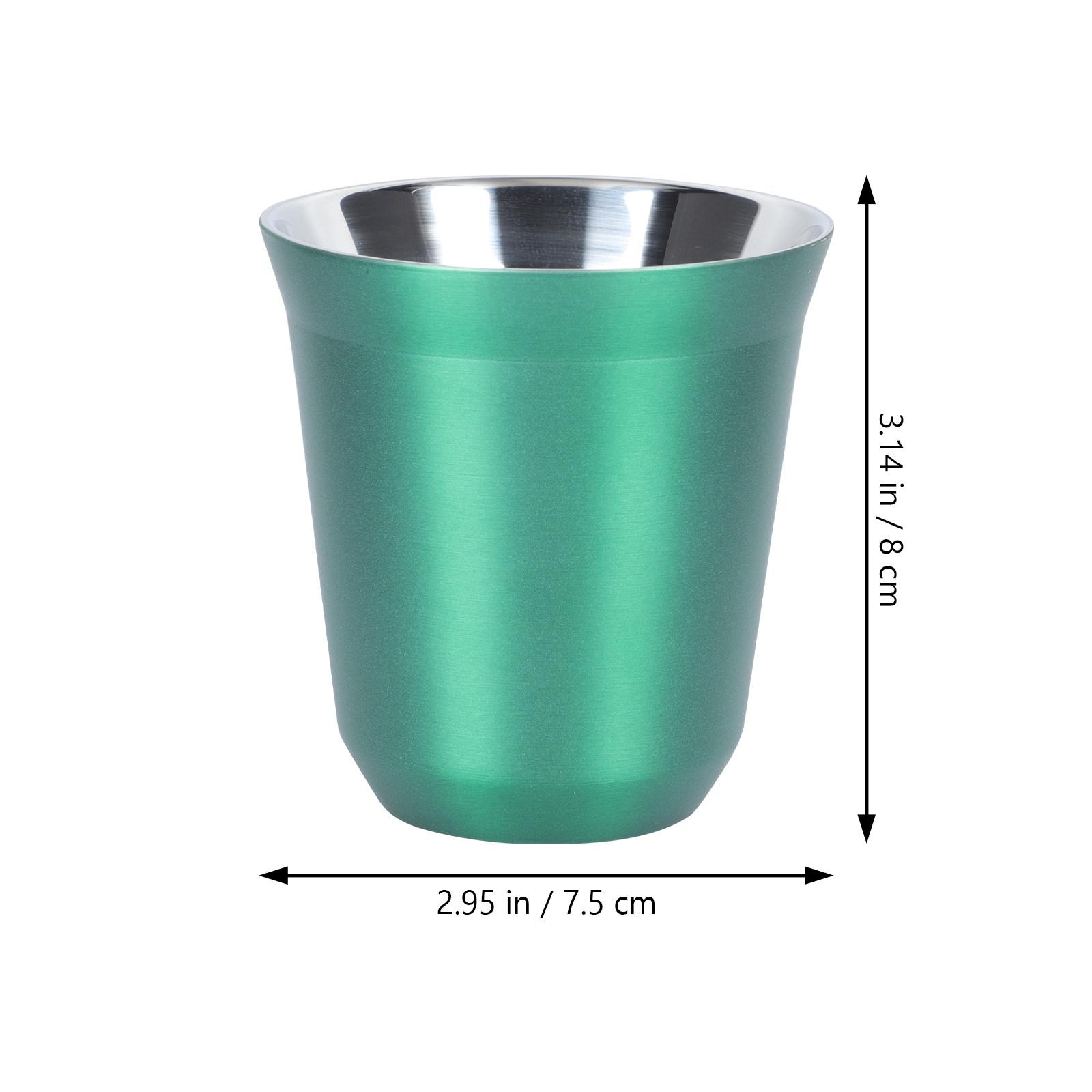 

1Pcs Stainless Steel Coffee Cup 304 Food-Grade Double-Wall Vacuum Insulated Portable Thermal Mug for Office Home Study Travel other зелений