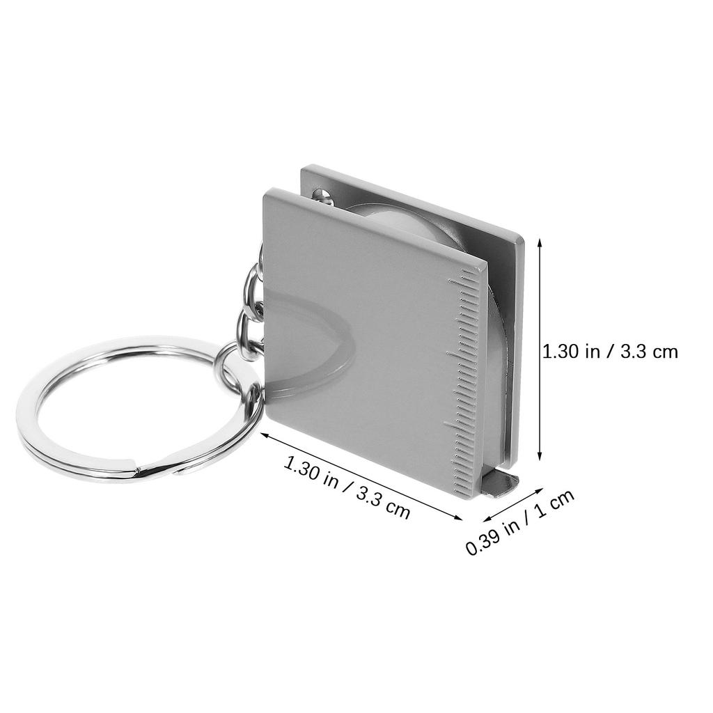 1Pcs 1M Metal Tape Measure Keychain Mini Retractable Measuring Tool High Precision Portable for Daily Outdoor Tasks