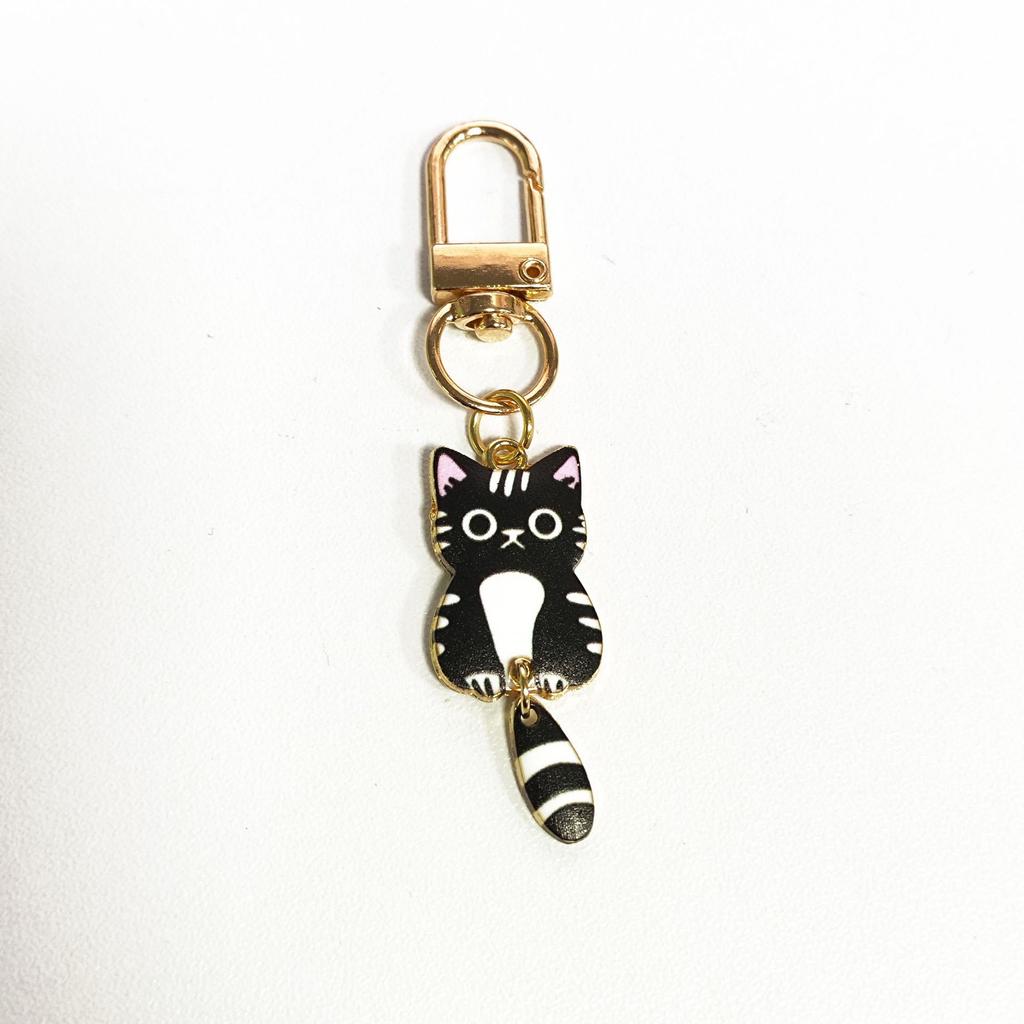 Cat Pendant Selling Cute Fun Cartoon Keyring Kitty Bicycle Car Motorcycle Keychain Metal Accessories Fashion Man Woman Gift