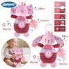 Aipinqi Pink Car Pendant Toy - Rotating Bead Crib Plush Rattle for Babies.
