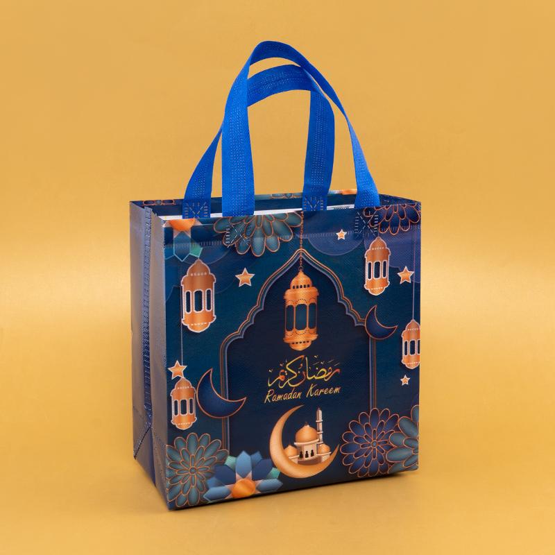 StoBag, Eid Ramadan Gift Tote Bags for Party Celebrations Favor, Reusable Non Woven, Perfect for Packing Candy, 12/30pcs