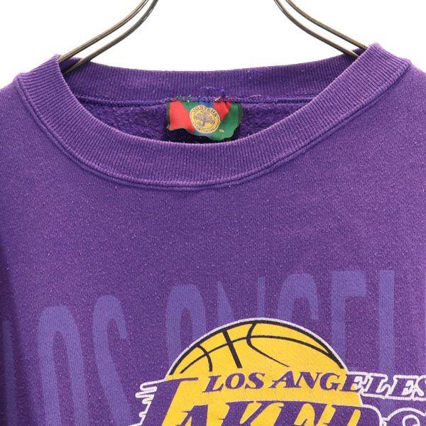 JOSTENS 90s Old Los Angeles Lakers Print Long sleeve sweat trainer purple Men's Used