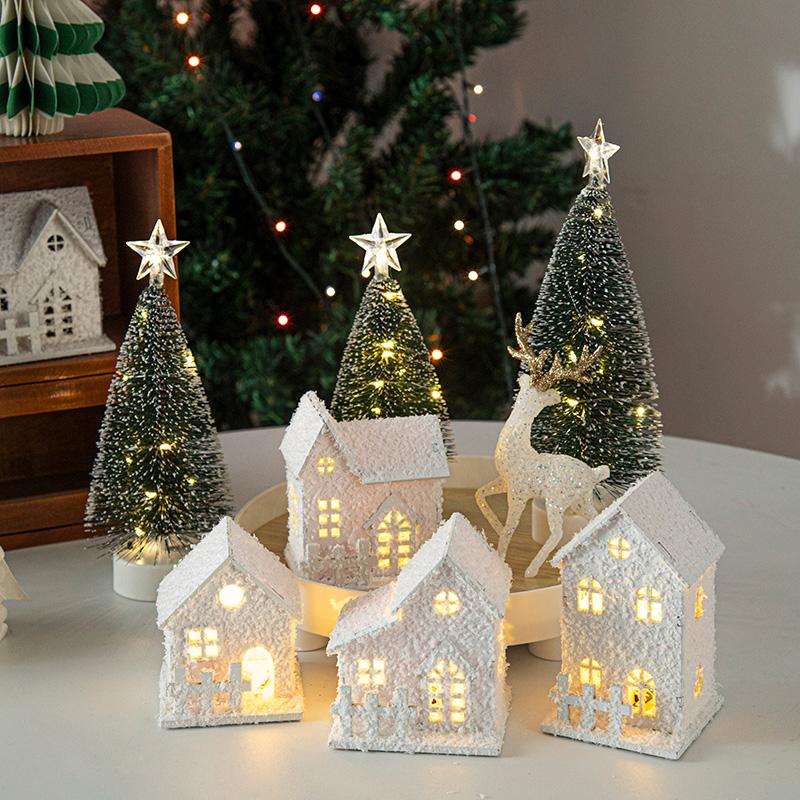 Christmas Decoration Cute Wooden Train Cake Decoration Baking Topper Small Train Ornaments Christmas Dessert Cake Party Ornament