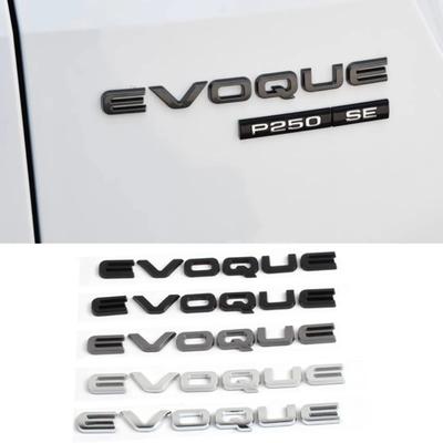 3D Chrom Schwarz ABS EVOQUE Buchstaben Auto Hinten Stamm Emblem Abzeichen Aufkleber Aufkleber für L/und R/ange R/über EVOQUE Auto Styling Zubehör