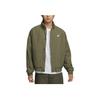 New Nike Club Jacket Men's Medium Olive Green/White FZ0657-222