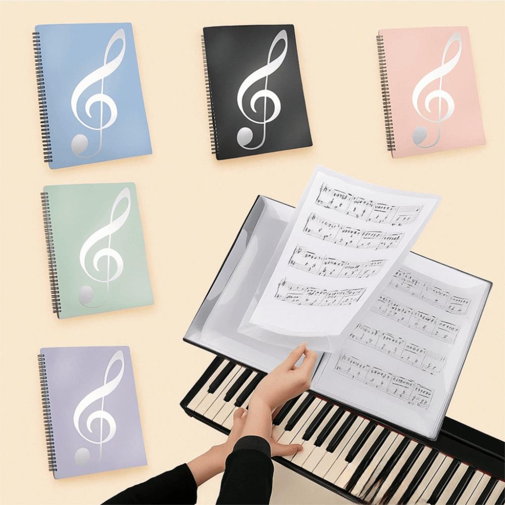 Contiguous Page Design Multi-layer Music Score Folder 40 Pockets A4 Sheet Music Folder  Paper Sheet