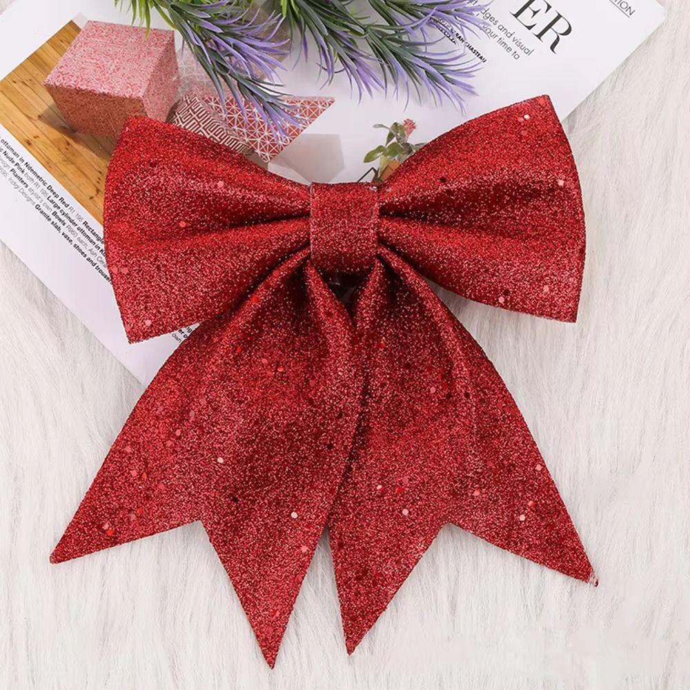 2Pcs Creative Bow Christmas Decorations 3D Christmas Bow Decorations  Holiday Accessories