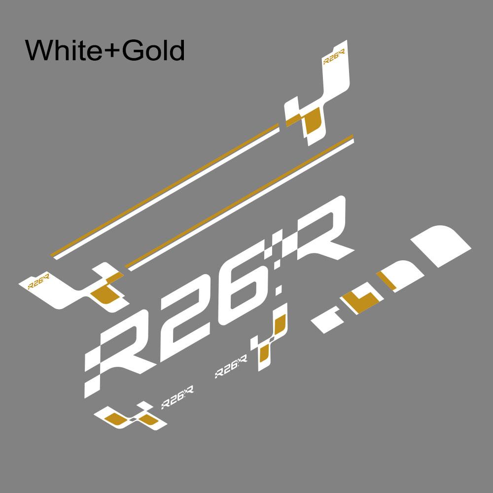 Наклейки на кузов автомобиля для Renault Megane R26 RS, гоночный спортивный стиль, капот, крыша, багажник, DIY, виниловые наклейки, аксессуары для тюнинга автомобиля 1 Set белого золота