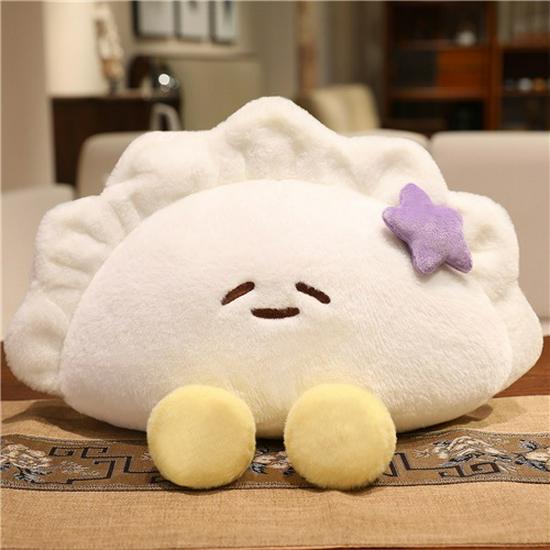 Cute Dumpling Plush Toy Cushion - Jiaozi Doll for Girls