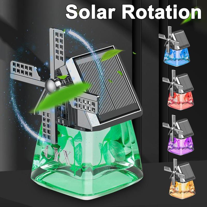Auto Windmill Solar Car Perfume Air Freshener Aromatherapy Cute Car Energy Rotating Aromatherapy Diffuser Interior Decoration