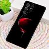 Red Wine Glass TPU Phone Case For Samsung Galaxy note 10 pro S26 S25 S24 S23 S22 Ultra Plus S21 FE S20 Shockproof Cover