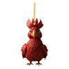Acrylic Christmas Festive Chicken Car Charm Perfect For Enhancing Holiday Atmosphere Home