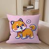 Dog Cartoon Illustration Cute Pillow Cover Sofa Cushion Cover Home Room Decoration Children Gift