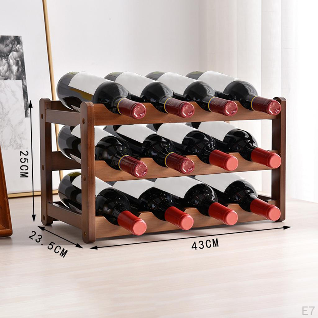 RACK Holder Wood Stand Bottle Storage Shelf