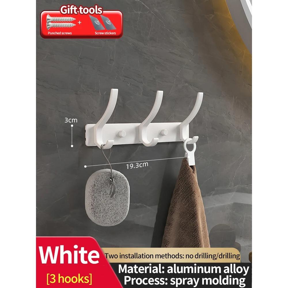 No Drill Door Behind Hook Storage Wall Hanging Clothes Hanger Coat Hook Punch-Free Hanger Bedroom Organizer Storage Kitchen