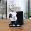 Fashionable Chef Message Board Ornament - Resin Craft for Catering, Shop & Hotel Decor