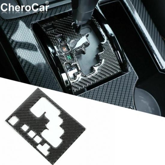 Central Gear Shift Panel Cover Trim Sticker For 4Runner 2010- Carbon Fiber