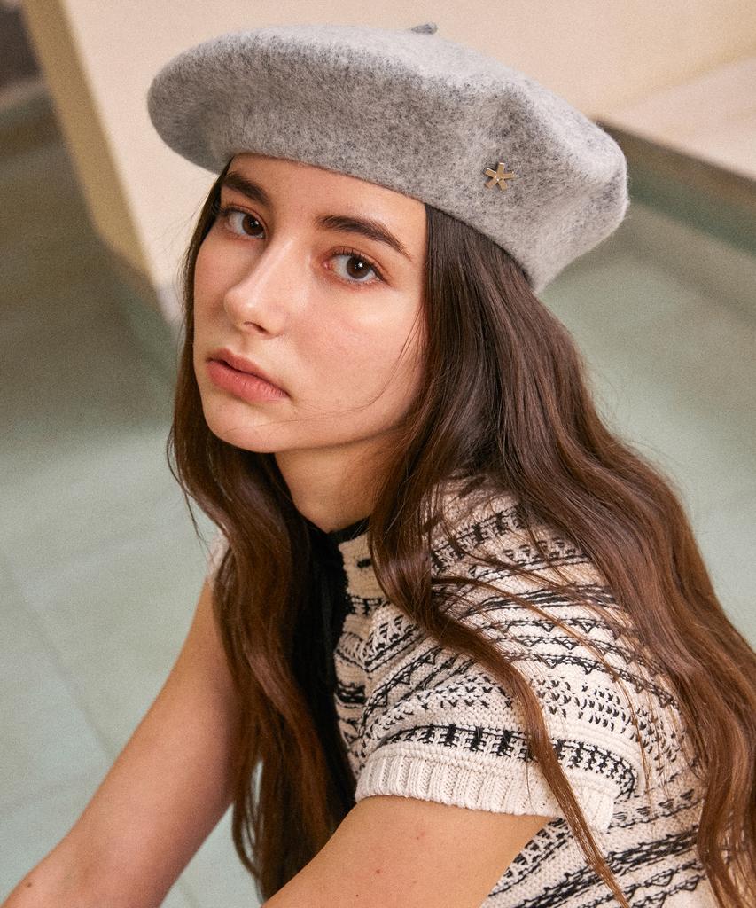 Elkebeullum Adorable Wool Gray Beret