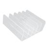 Desktop File Organizer Clear Acrylic 5 Compartments Office Document Sorter Multifunction Letter