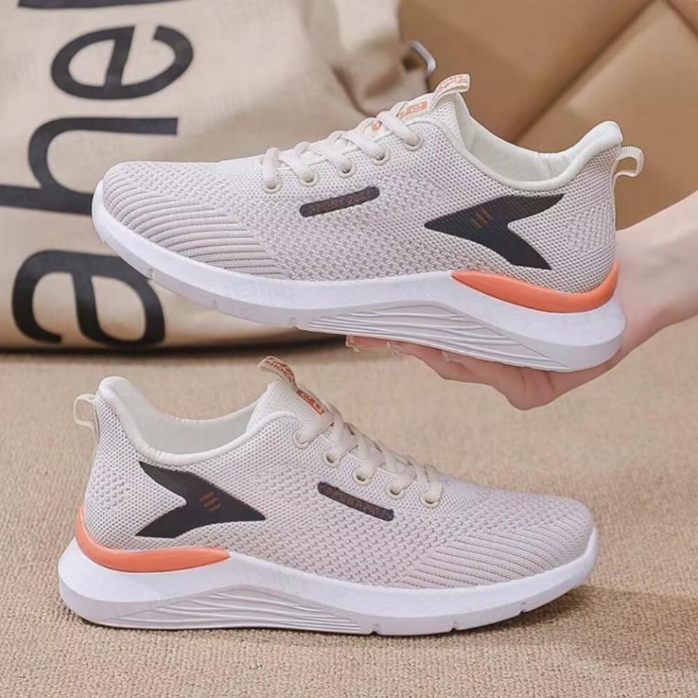 

2025 New Trendy Women s Mesh Low-Top Running Sneakers with Air Mesh for Spring and Summer Women Flat Shoes 40