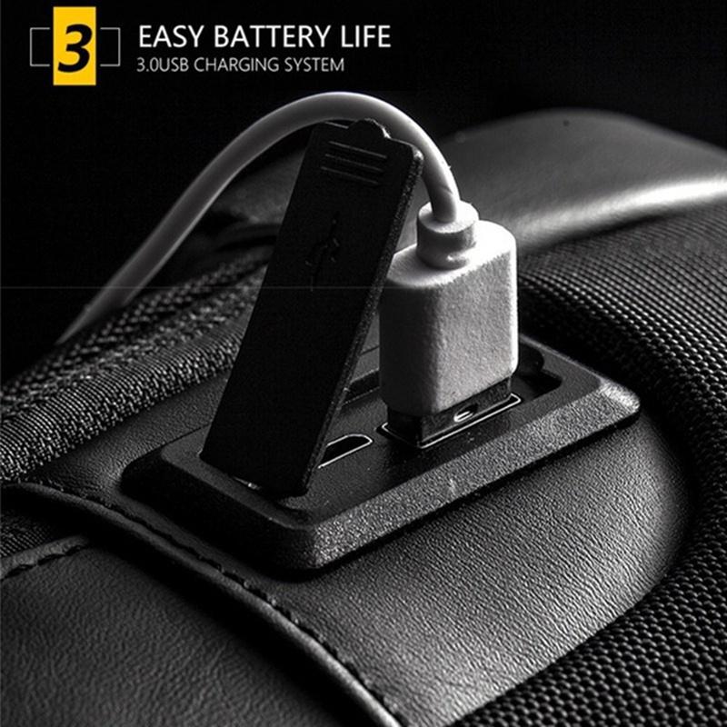 NEW High Qulity Upgrade Men's Waterproof USB Oxford Crossbody Bag Anti-theft Shoulder Sling Bag Multifunction Short Travel  Chest Pack for Male