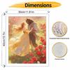 Disney oil painting handmade diy Beauty and the Beast romantic dance floral rose landscape gifts home decorations