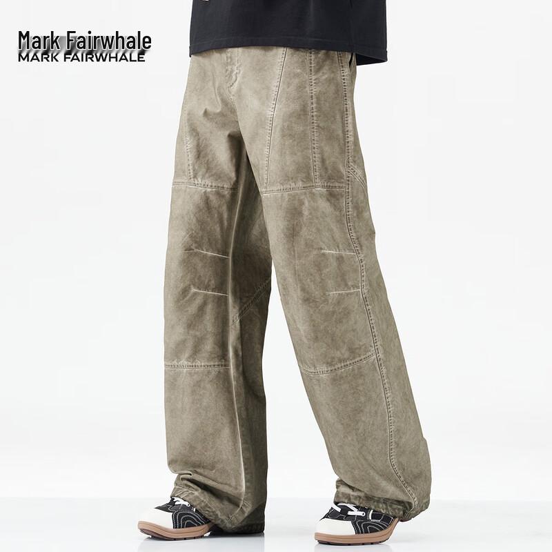 Mark Fairwhale Men's American Loose Straight Cotton Casual Pants