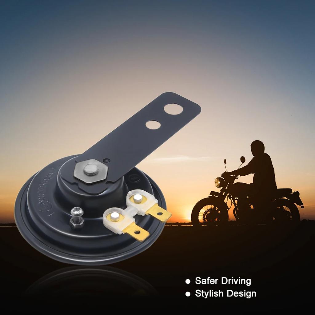 צופר אופנוע אוניברסלי שחור 6V רמקול להונדה קוואסאקי ימאהה סוזוקי