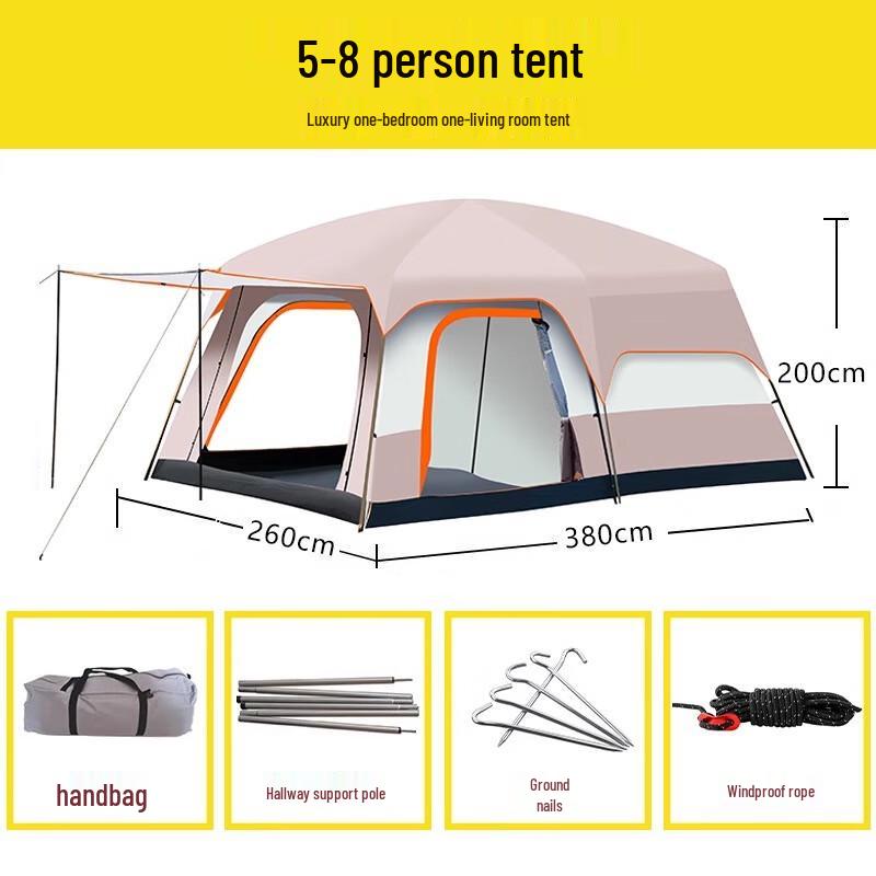 OEING Outdoor Folding Camping Tent Medium, 5-8 Person