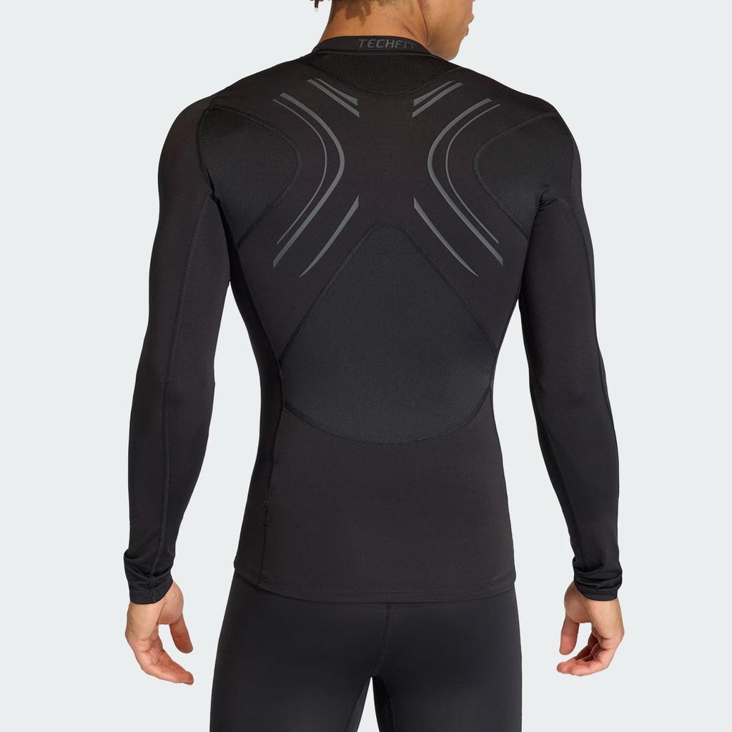 adidas Techfit Excitement Top Quick-Dry Athletic Fitted Long Sleeve Gym Shirt Men Tops KB3118