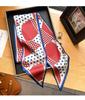 Long Silk Scarf Bag Tie Lady Neck Skinny Scarves Hairband Foulard Horse Print Brand Lady Neckerchief Ribbon  Spring New