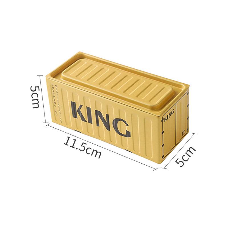 1pc Container Desktop Storage Box Stackable With Cover Coin Small Items Box Scene Figurine Living Room Bedroom Office Organizer