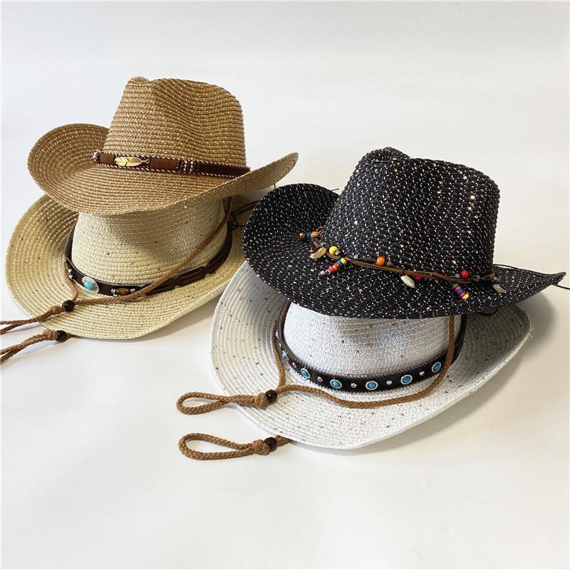New western cowboy hats for men and women can take summer vacation travel sunscreen sun hat retro sun hat knight hat