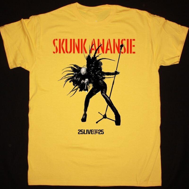 Vtg SKUNK ANANSIE Band In Tour Heavy Cotton Yellow Full Size Unisex Shirt KN161 S