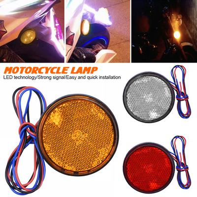 Motorrad Runder Reflektor Rücklicht Bremsleuchte Motorrad Rücklicht Auto ATV LED Reflektoren LKW Seitenwarnleuchten