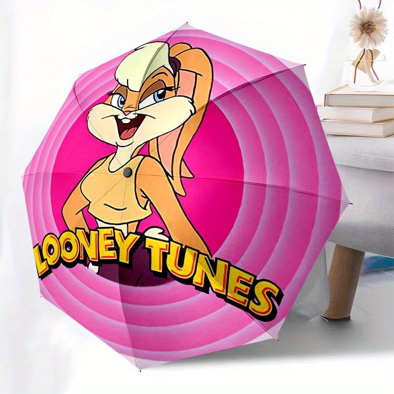 1pc Looney Tunes Character Artwork Umbrella with Plastic Handle,Suitable for All Seasons Home Travel Outdoor UmbrellaM964