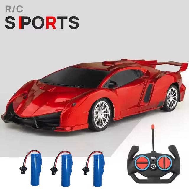 1/18 Rc Car Led Light Radio Remote Control Sports Cars For Children Racing High Speed Drive Vehicle Drift Boys Girls Toys