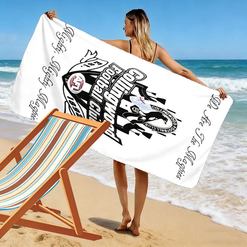 Magpies Spirit Print Beach Towel, Large Soft Quick Dry Towel for Beach Camping Swimming