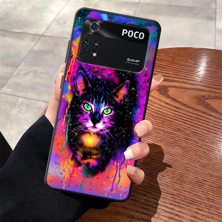 Case for Xiaomi Poco F8 M5 C75 C50 M3 M4 M7 C61 F3 C71 X3 X4 X5 X7 Pro F1 Funda Phone Cover Cool Colored Cat