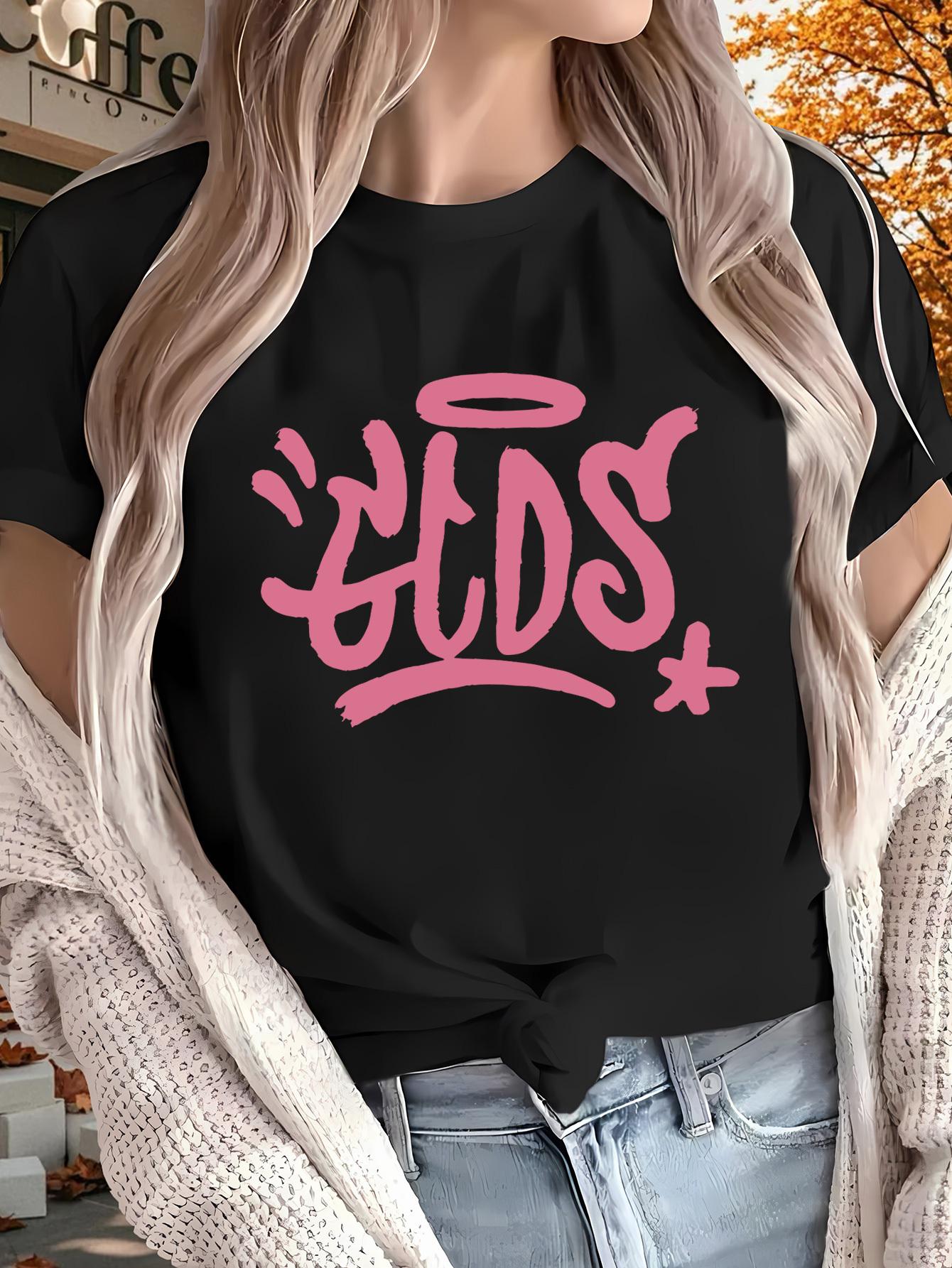 

Seasons Can Be Worn for Outdoor Home Sports Angel WomenS Printed Tshirt Short Sleeves Harajuku Casual Fashion Tops Tees S