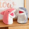Pink,Blue Shark Plush Toy Cute Couple Shark Hand Puppet Bedtime Story Performance Hand Puppet Child Enlightenment Doll Kid Gift