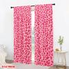 Digital Printed Curtains, Hot Girl Pink Leopard Pattern, Beautiful Window Drapes for Living Room Bedroom Home Decor